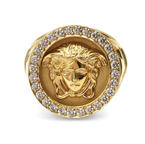 18k gold versace ring